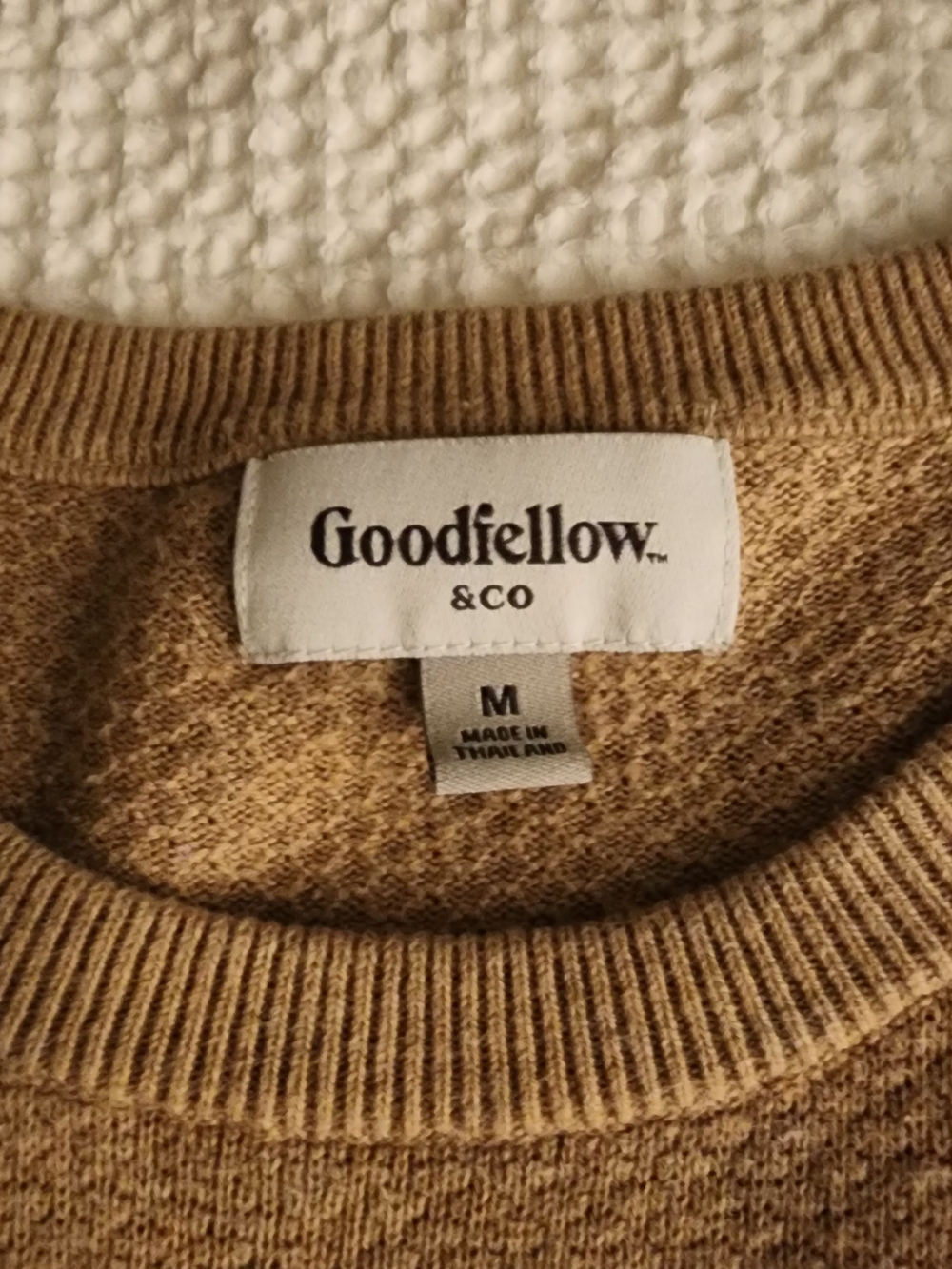 Goodfellow & Co M Beige Heather Crewneck Sweater